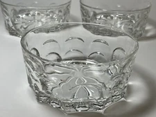 Duralex Verallia Glass Dish Set of 3 Paneled Sides Spain 5”