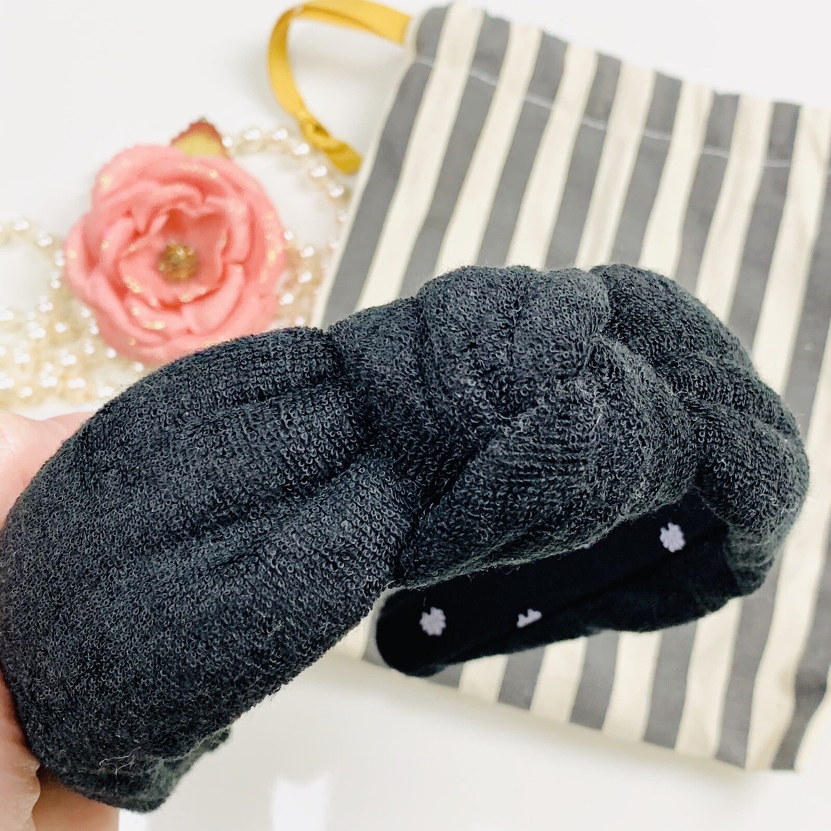 FINAL * Lele Sadoughi Terry Cloth Knotted Headband Multicolor LELE SADOUGHI BLUSH TERRY CLOTH KNOTTED HEADBAND | eBay main image 4