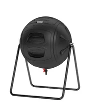 EJWOX Multifunction Garden Tumbling Composter,Heavy-Duty with Drain Plugs,Black