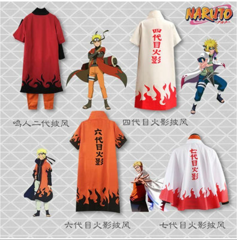 Anime Naruto Akatsuki Cloak Cosplay Uchiha Itachi in Red, Orange, or White