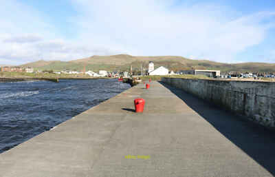 Photo 6x4 Girvan Pier Cold breezy day in May. c2021