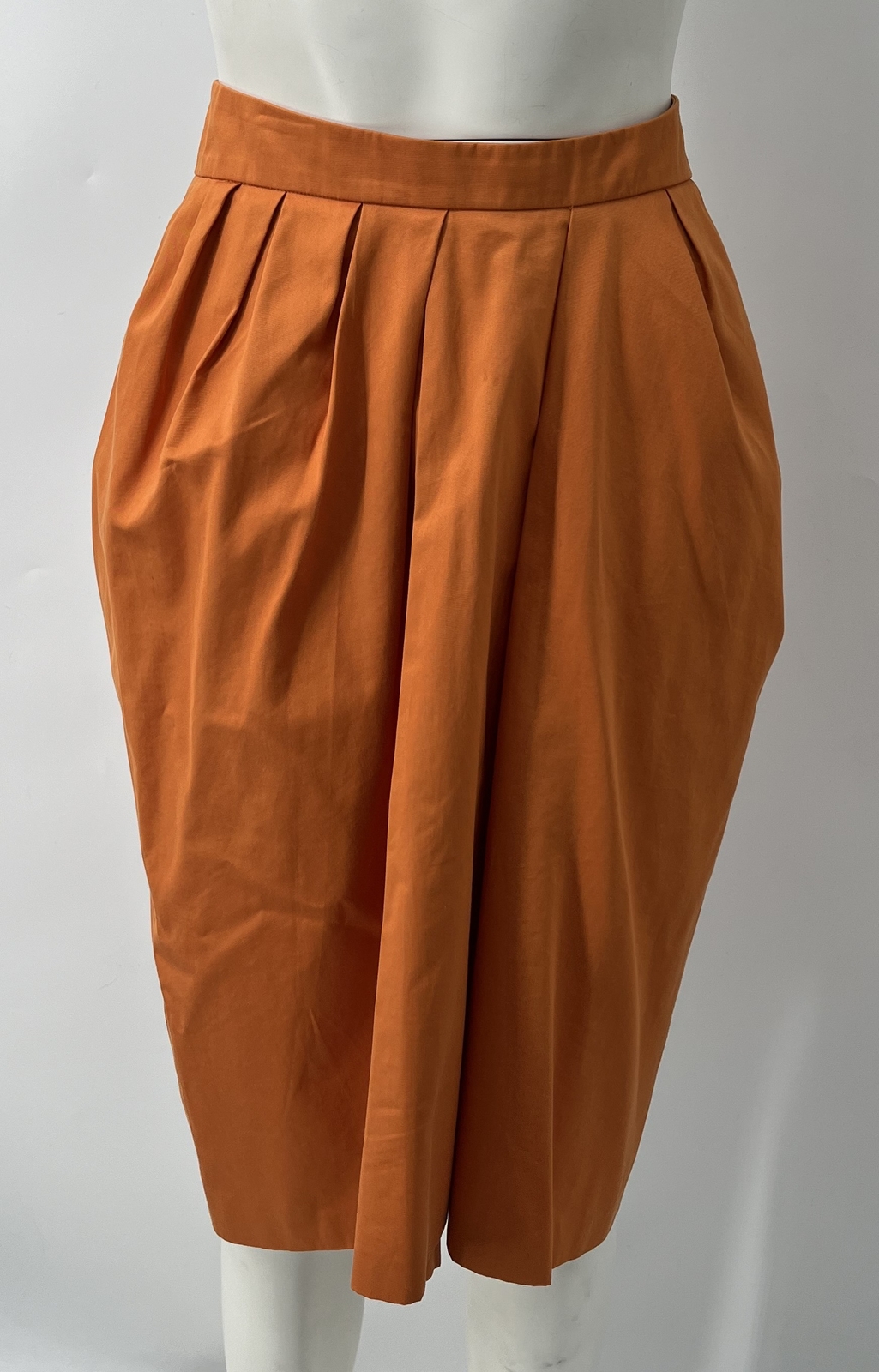 Gonna Yves Saint Laurent 2009 ALTERATA arancione a pieghe effetto bolla taglia 40 S