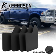 For Dodge Ram 3500 Carbon Fiber Truck Mud Flaps Splash Guard Wheel Fender Flares