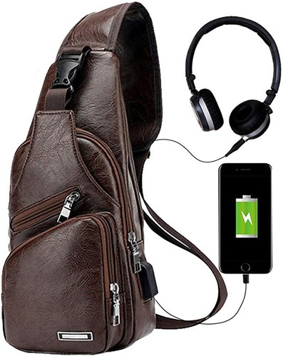 Bandolera Para Hombre Mochila Viaje Cartera Bolso de Hombro Mariconera |  eBay