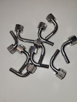 Lot of 10   1/4'' Female Swivel Flare Nut x 1/4'' Barb, Elbow, 1/4 SWIVEL NUT  New