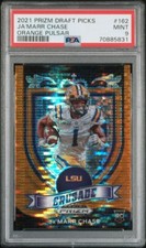 2021 Prizm DP Ja’marr Chase Rookie Crusade Orange Pulsar #19/49 RC PSA 9 Mint!