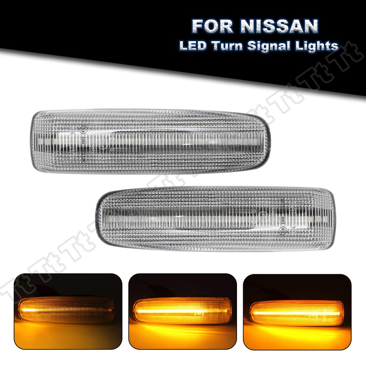 For 1989-96 Nissan 300ZX Z32 Sequential LED Front Fender Side