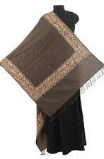 Kashmir Embroidered,100%Pure Wool 28"X80" Traditional Ari Embroidery