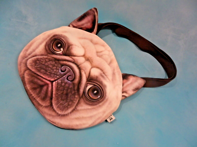 X-Dolls Shoulder Bag Pug Face Soft Purse Tote Bag Zipper Top 15