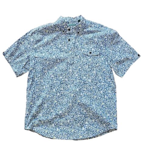 Cubavera Hawaii Style Hemd Herren L Polo Kurzarm Large Floral Style