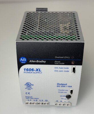 Allen Bradley 1606-XL240E-3/A 24V 10A 240W DIN Rail Power Supply 3-Phase