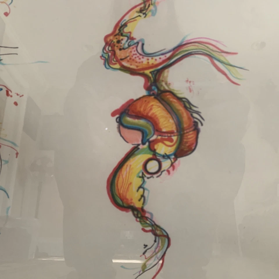 Pintura psicodélica original Keith Brown 22x18” de colección rara ¡Guau! Firmado Foto 3 de 4