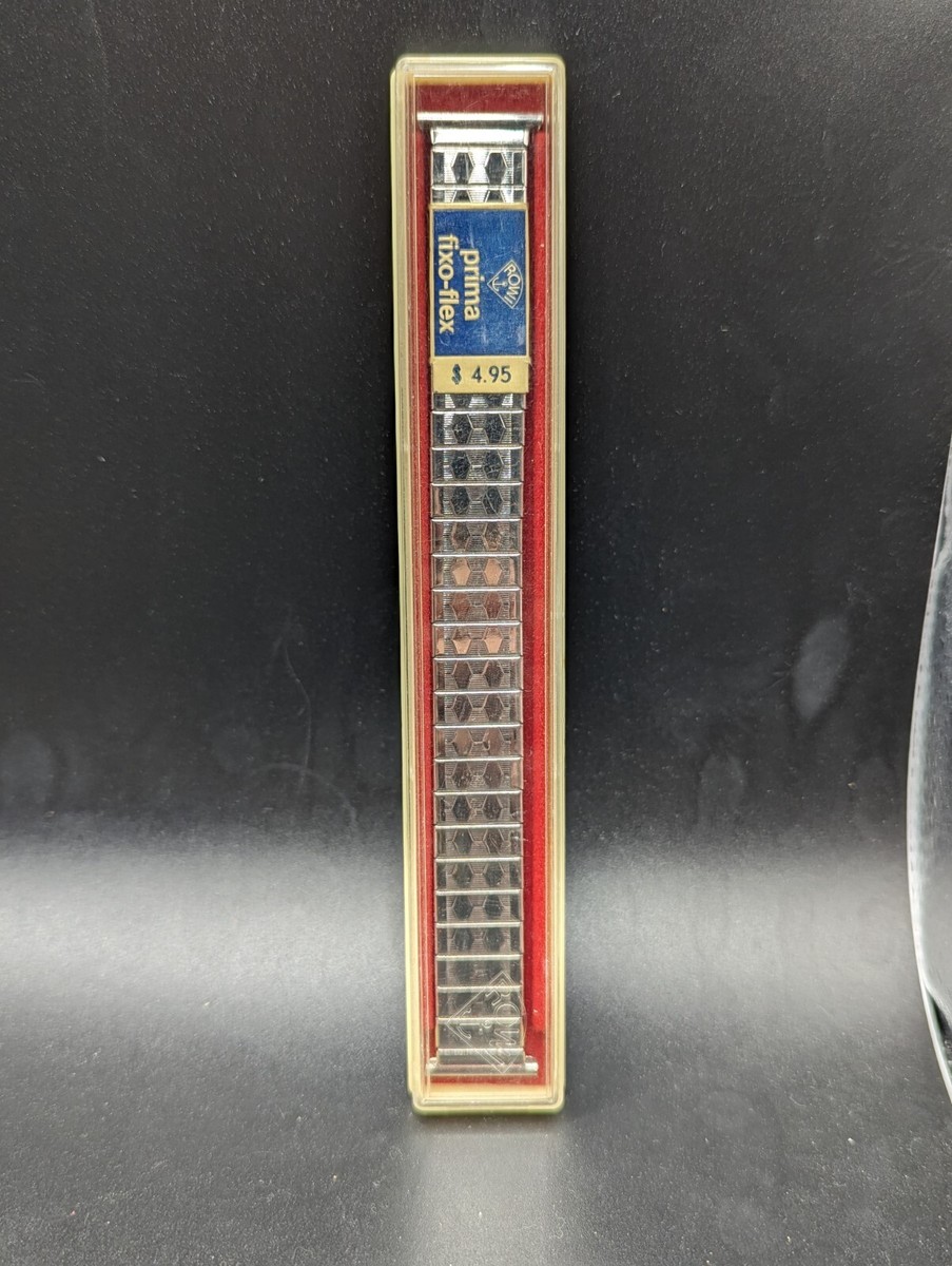 Vintage NOS ROWI Stainless Steel Prima Fixo-Flex Original Packaging 16mm Ends