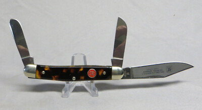 Rare Vintage J A Henckels HK-3-T Stockman Knife Faux Tortoise Shell Handle 1127