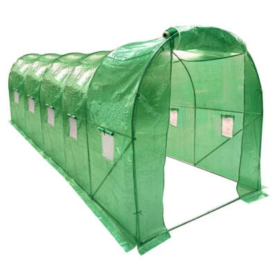 WOLF Walk-in Polytunnel Greenhouse 5x2m Shed Garden Framed Cover Galvanised Steel