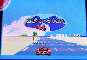 TESTED Sega Master System Game OUTRUN Complete with Manual in NEW HangTab Case