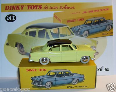 Voiture Miniature Simca Versailles Dinky Toys France Ref 24z - Jaune/toit Noir, Occasion