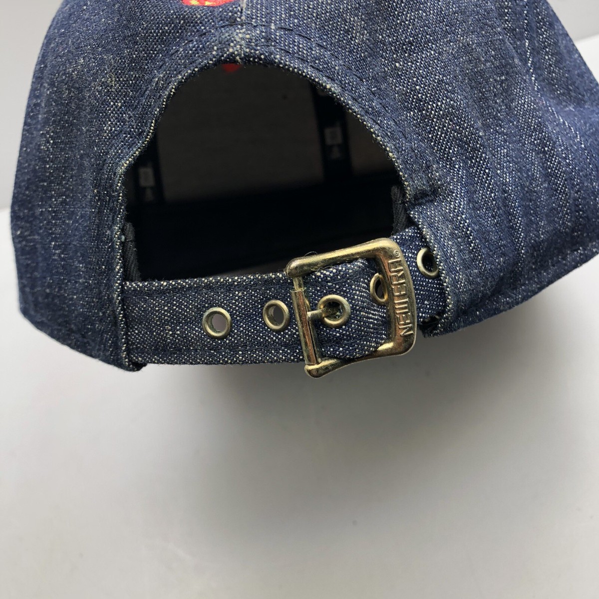 MIAMI HEAT Hat Upcycled Denim Designer Basketball Buckle Hat Miami Heat Black Denim Low Profile 59FIFTY Fitted Hat – New  main image 3