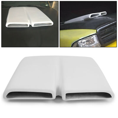 White Hood Scoop Cap Painted Fiberglass For 1970-76 Plymouth