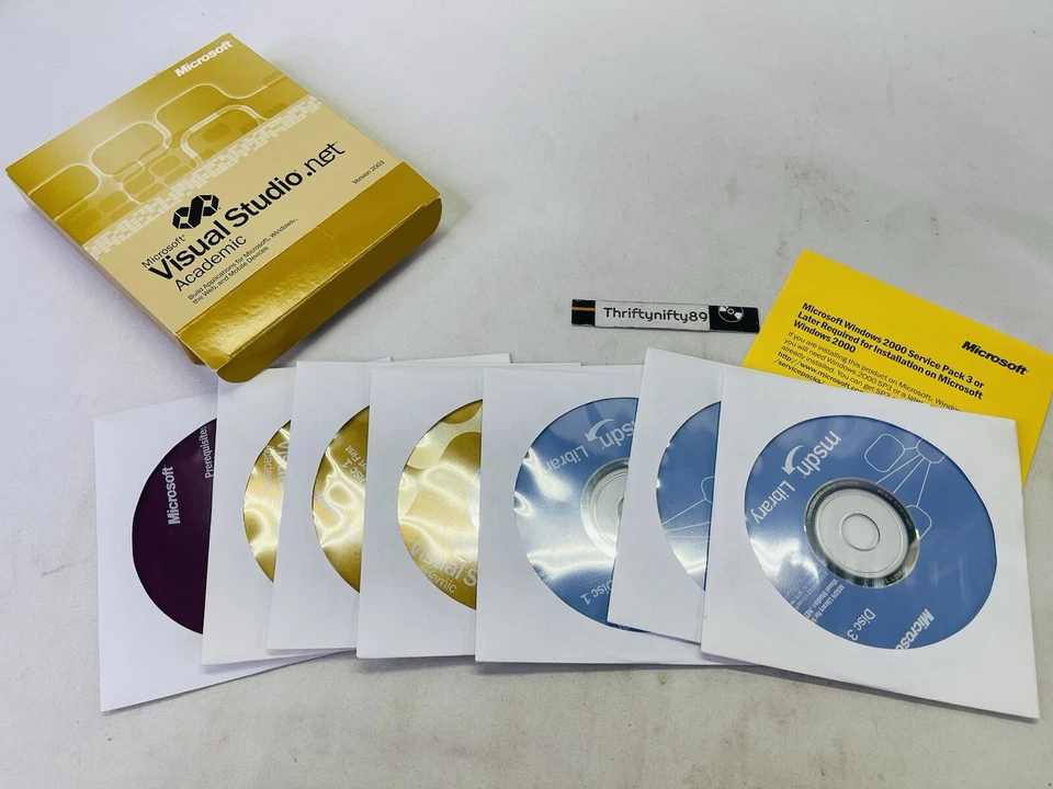 Microsoft Visual Studio .net 2003 Academic with Box CDs Key ( Missing One CD) - Image 2 of 2