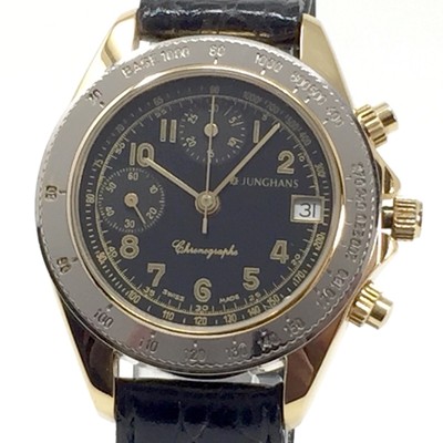 Junghans (like new & unworn) Valjoux 7765 Chronograph Date Gold
