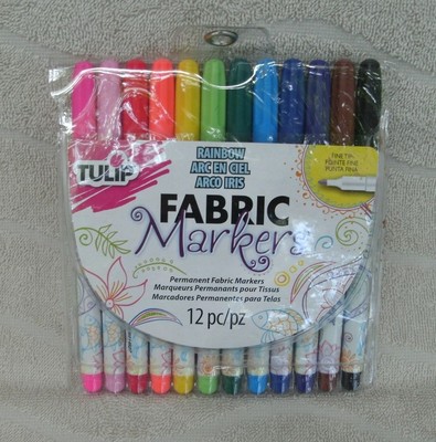 Tulip Fabric Markers Set Of 12 Rainbow Colors ~ NEW 