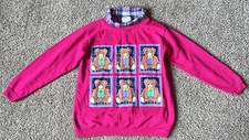 Vintage 1990s Child Pink Bears Sweatshirt By Basic Image USA Size 5