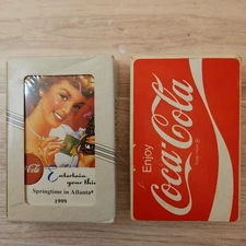 Vintage Coca-Cola Playing Cards (2 Decks) Made In USA Unopened NOS