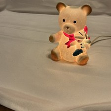 VINTAGE CERAMIC TEDDY BEAR NIGHT LIGHT