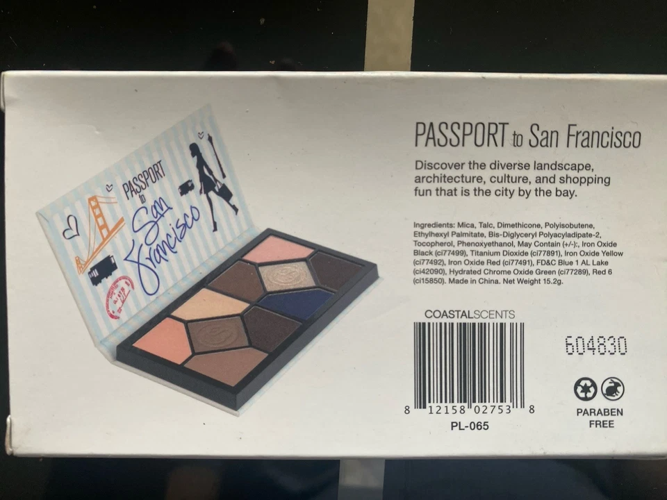 Coastal Scents Eyeshadow Palette (PL-063) Passport to Rio deJaneiro 10 Shades - Image 2 of 3