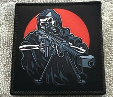 SNIPER 3x3 Embroidered Morale Patch Hook Backing Brand New