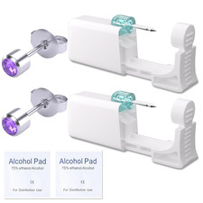 Ear Piercing Kit - Disposable Piercing Gun Preloaded with Different Style 4 Mm S