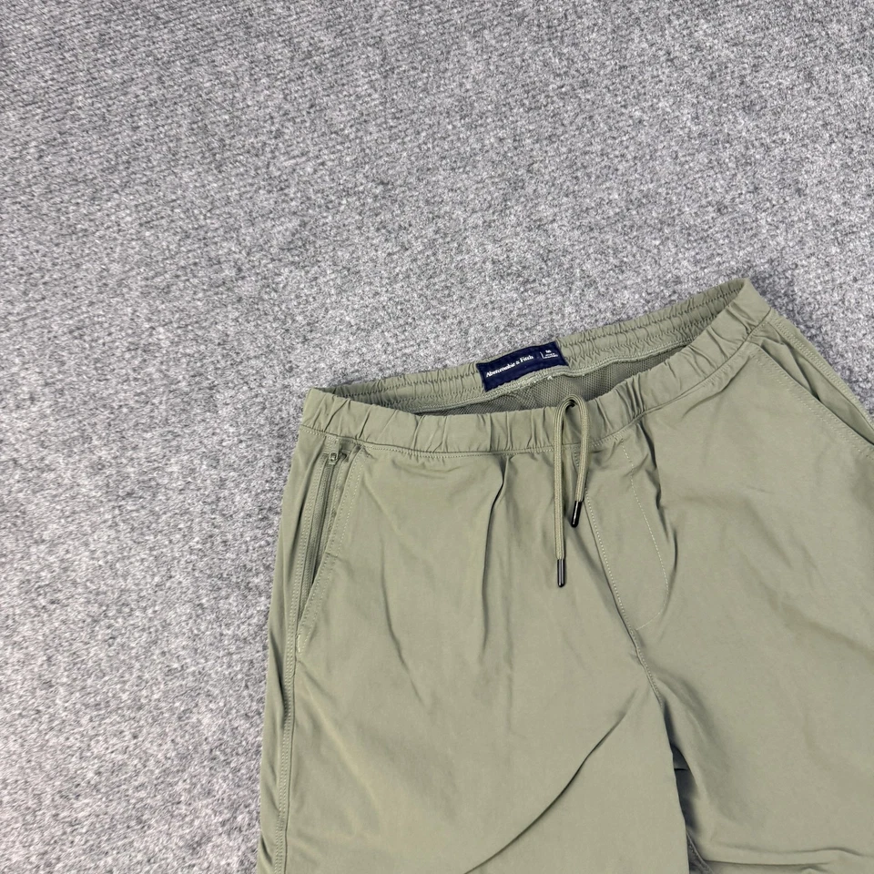 Abercrombie & Fitch Shorts Mens Medium Green Mesh Lined Swim Trunks Drawstring - Image 2 of 4