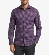 JF J Ferrar Diamonds Button Up Slim Dress Shirt Men's Small 14-14.5 32-33 New