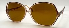 Gloria Vanderbilt 753 Pink Translucent Oval Sunglasses FRAMES ONLY