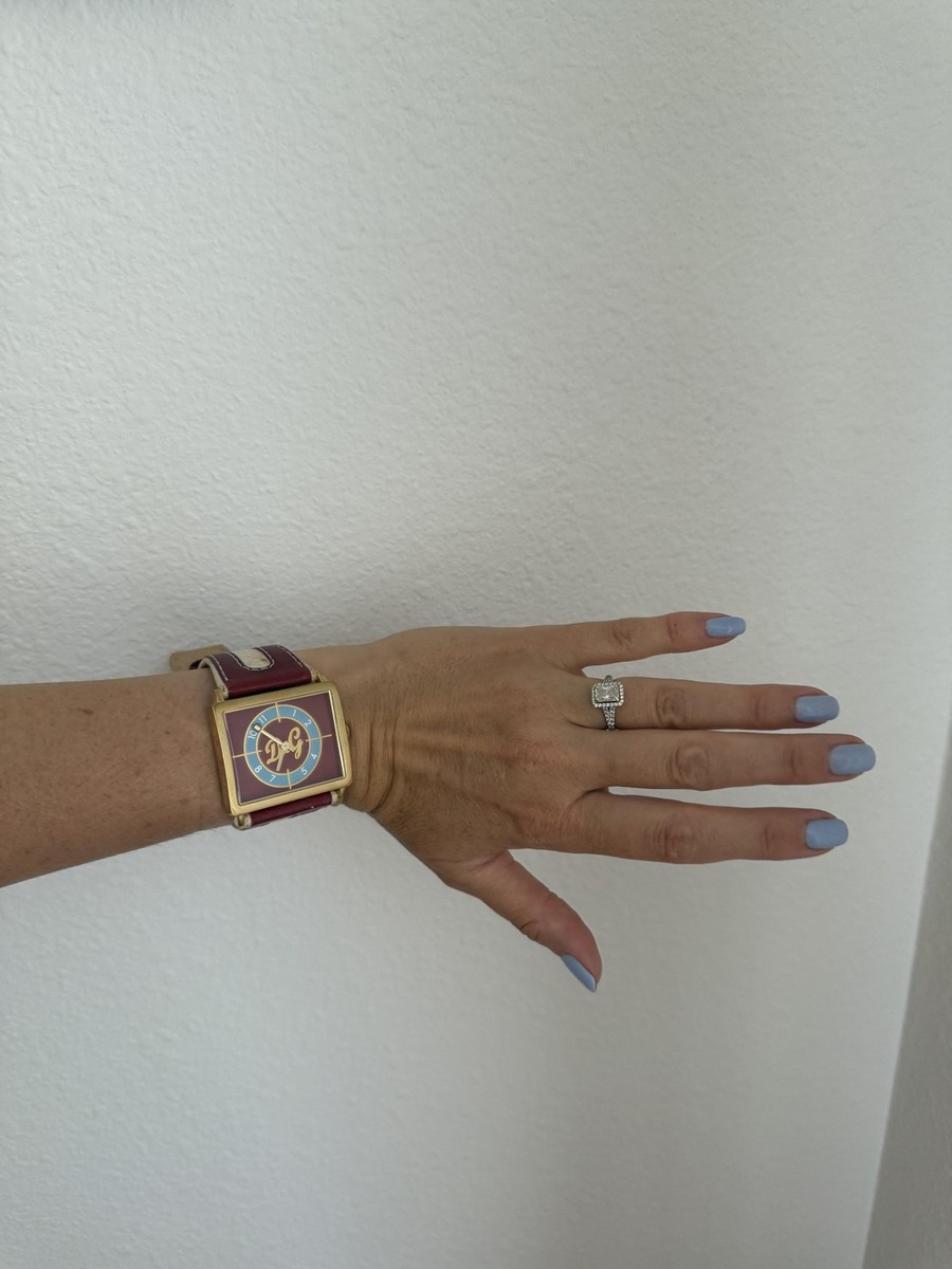 Dolce & Gabbana D&G Time Watch Red Gold Square Face Genuine