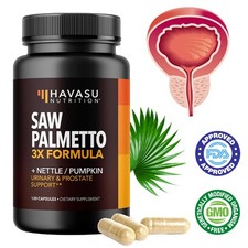 Saw Palmetto 1020mg 120 Capsules Prostate UTI Urinary Tract health Hair Loss