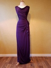 PHASE EIGHT Dress Sz 12 Purple GRECIAN maxi prom long party wedding Guest  