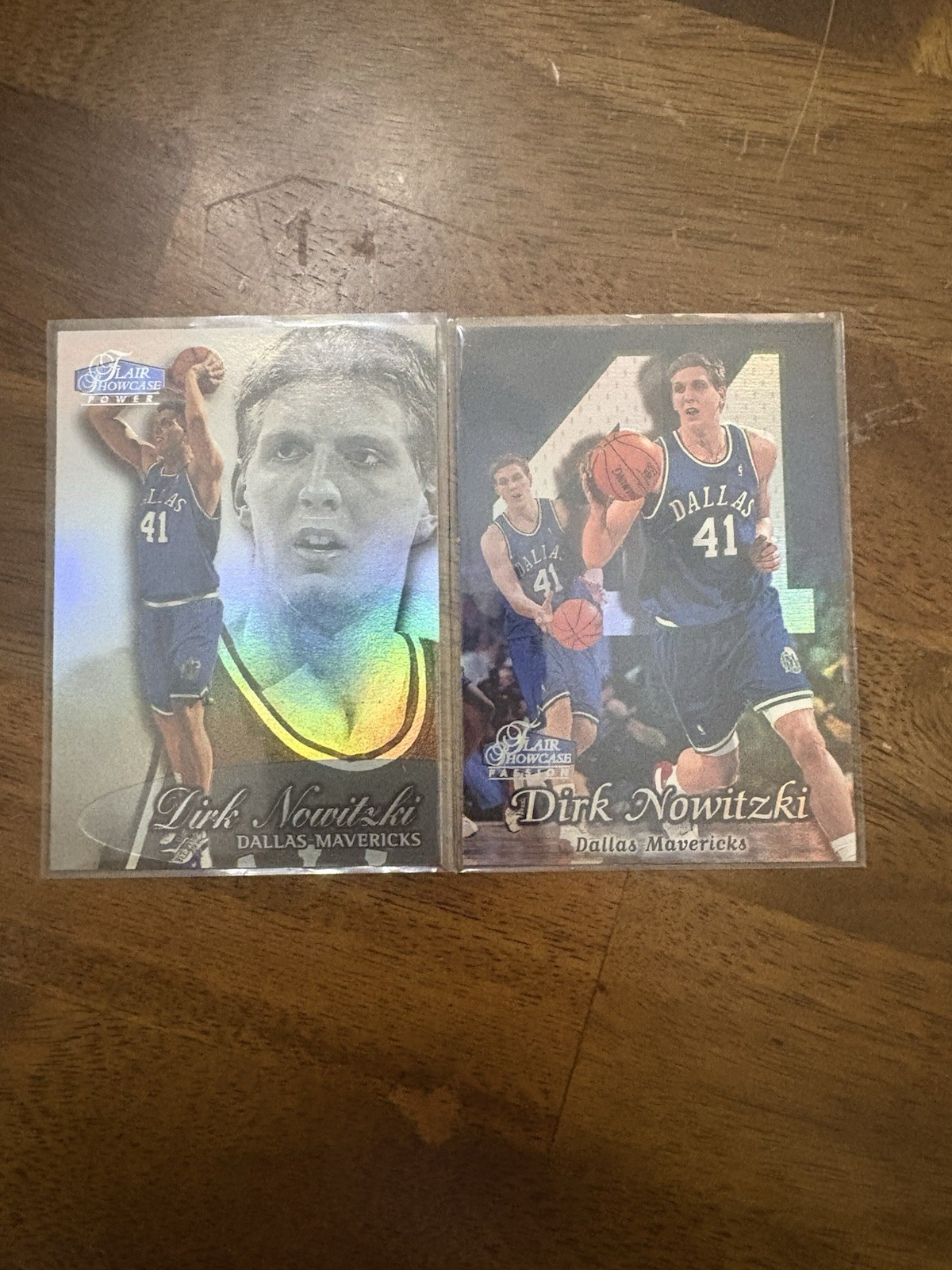 98-99 Dirk Nowitzki RC Flair Showcase Row 2 & 3