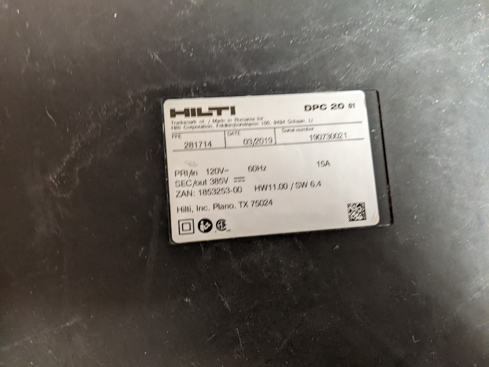 Hilti DG 150 DG150 Diamond Concrete Grinder 120V J458