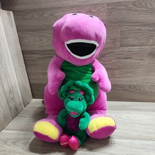 Fisher Price Speak N Sing Barney Large 26" Talking Singing Plush Baby Bop