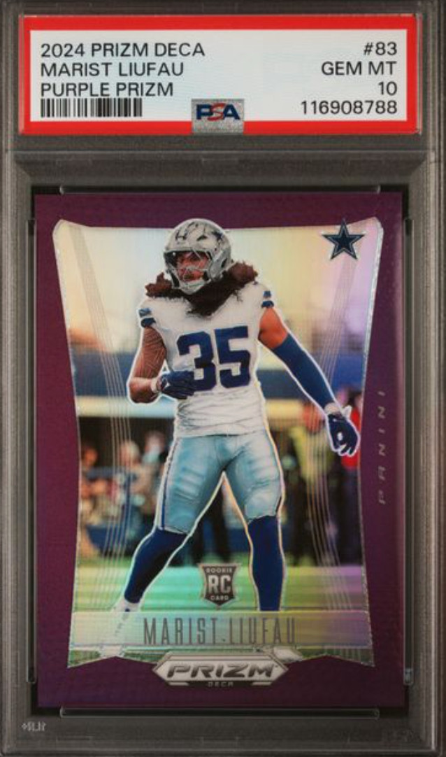 Marist Liufau Panini Prizm Deca #83 Purple Prizm
