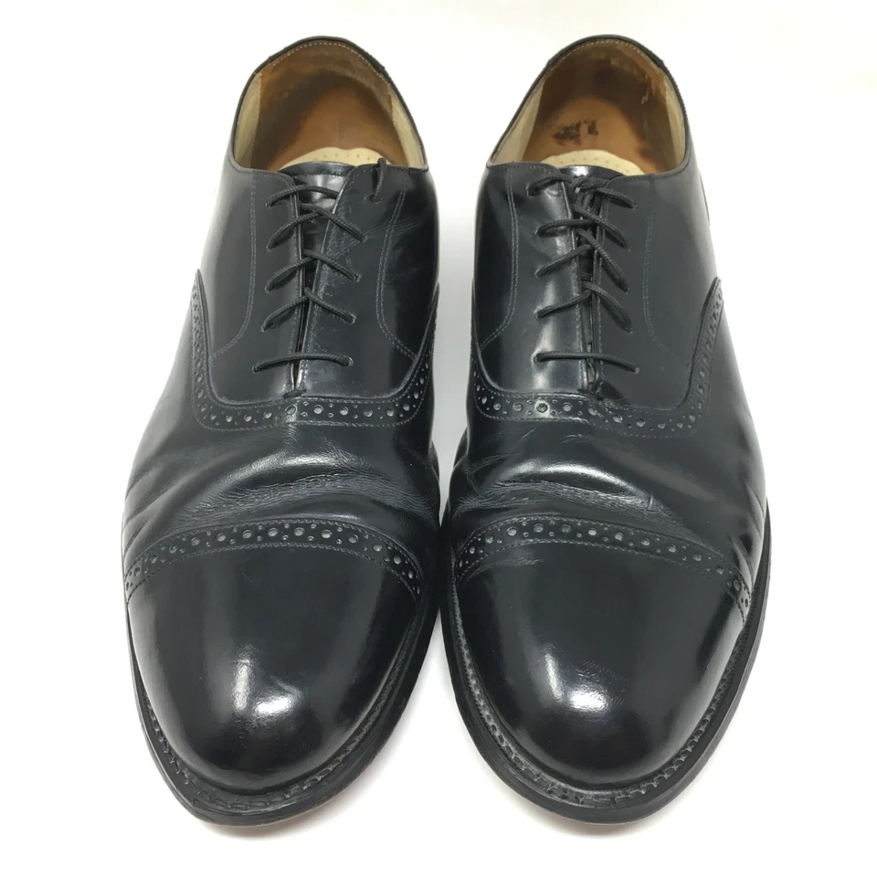 Bostonian Impression Oxfords Dress Shoes Mens Size 14 Black Leather Cap Toe USA - Image 4 of 4