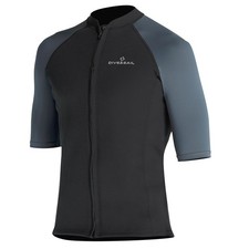 Wetsuit Top Men Short Sleeve Front Zip Wetsuit Jacket 1.5mm Neoprene Swimsuit...