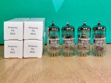 Quad of Amperex PQ 6922 E88CC 7L6 1962 USA Va...