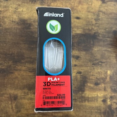 Inland PLA Plus (PLA+) 3D Printer Filament 2.85mm 1KG 2.2lbs Spool- White