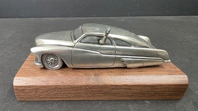 ED ''BIG DADDY'' ROTH '' RAT FINK STYLE 51 1951 MERC MERCURY PEWTER W/ WALNUT BASE