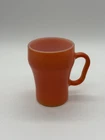 Fire King Anchor Hocking Soda Coffee Cup Orange Milk Glass Vintage 8oz USA