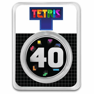 推定40年代 unknown silver l numont Tetris™ 1 oz Silver 40th Anniversary Colorized Round in TEP | eBay