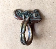 Art Tribal Africain - Burkina Faso - Lobi - Bague en Bronze - Caméléon